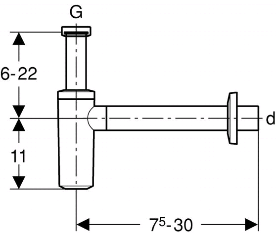 Geberit Waschtisch-Ablauf d 40 G1 1/4
