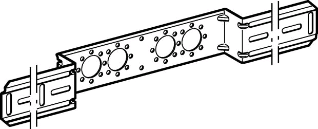 Geberit Mepla Montageplatte 76,5 und 153 mm für zwei Armaturenanschlüsse