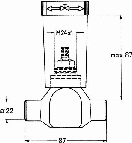 Grohe Unterputz-Ventil-Unterteil 29804 vormont. Oberteil 3/4" Lötanschluß 22mm DN20