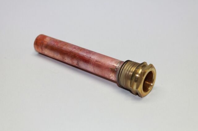 Tauchhülse DN15 (1/2"), 100 x 15mm, Kupfer / mess.