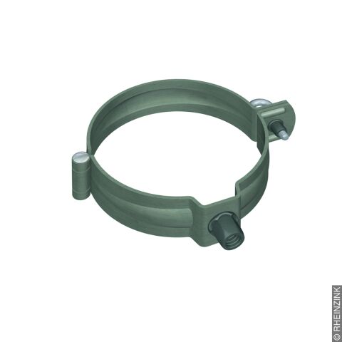 RZ Rohrschelle prePatina schiefergrau, m. Gewinde M10