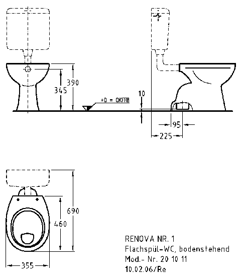Keramag Flachspül-WC Renova Nr.1 201011