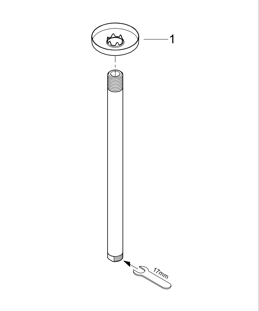 Grohe Deckenauslass Rainshower 28497 Länge 292mm chrom