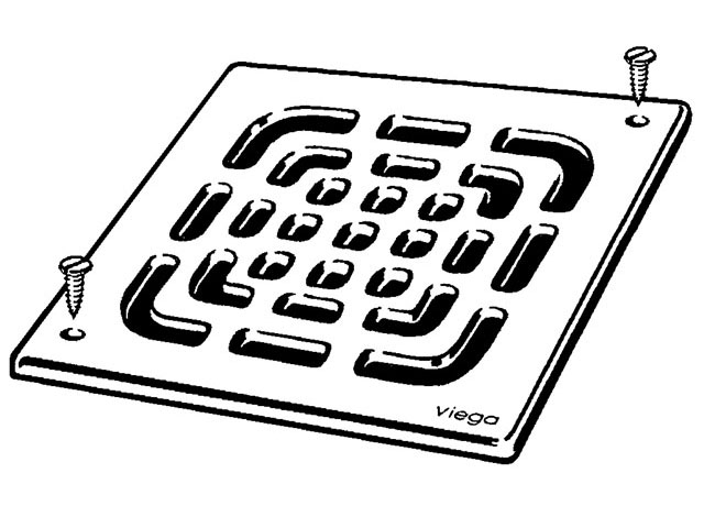 Viega Rost 4933.2, 143x143mm, 534486 aus Edelstahl massiv