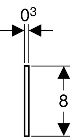 Geberit Duofix System-Dämmstreifen 8 x 0,3 cm (Ro 30m)