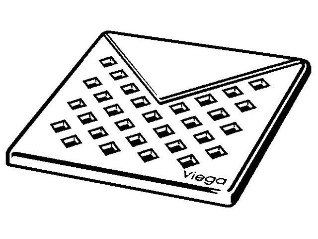 Viega Rost Visign RS1, 4928.1, 94 x 94mm, 492281, aus Edelstahl massiv