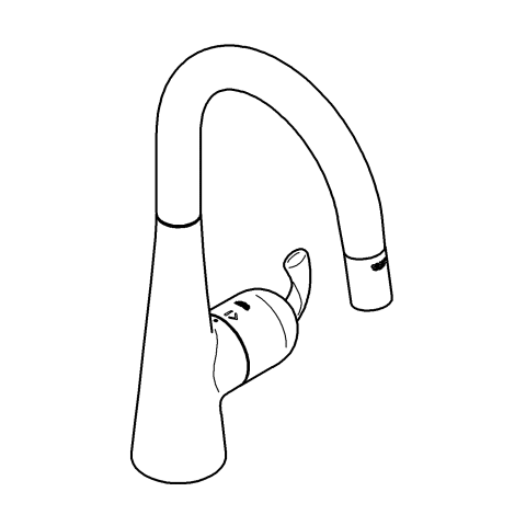 GROHE Einhand-SPT-Batterie.Zedra 32296 DN15 herausz. Dual-Spülbrause