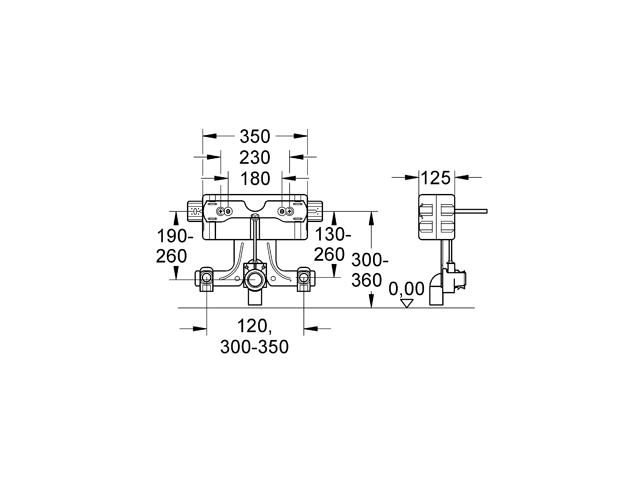 Grohe Uniset für Bidet 37578 ohne Tragestützen