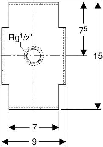Geberit GIS Fixpunkt-Rohrhalter 1/2Z