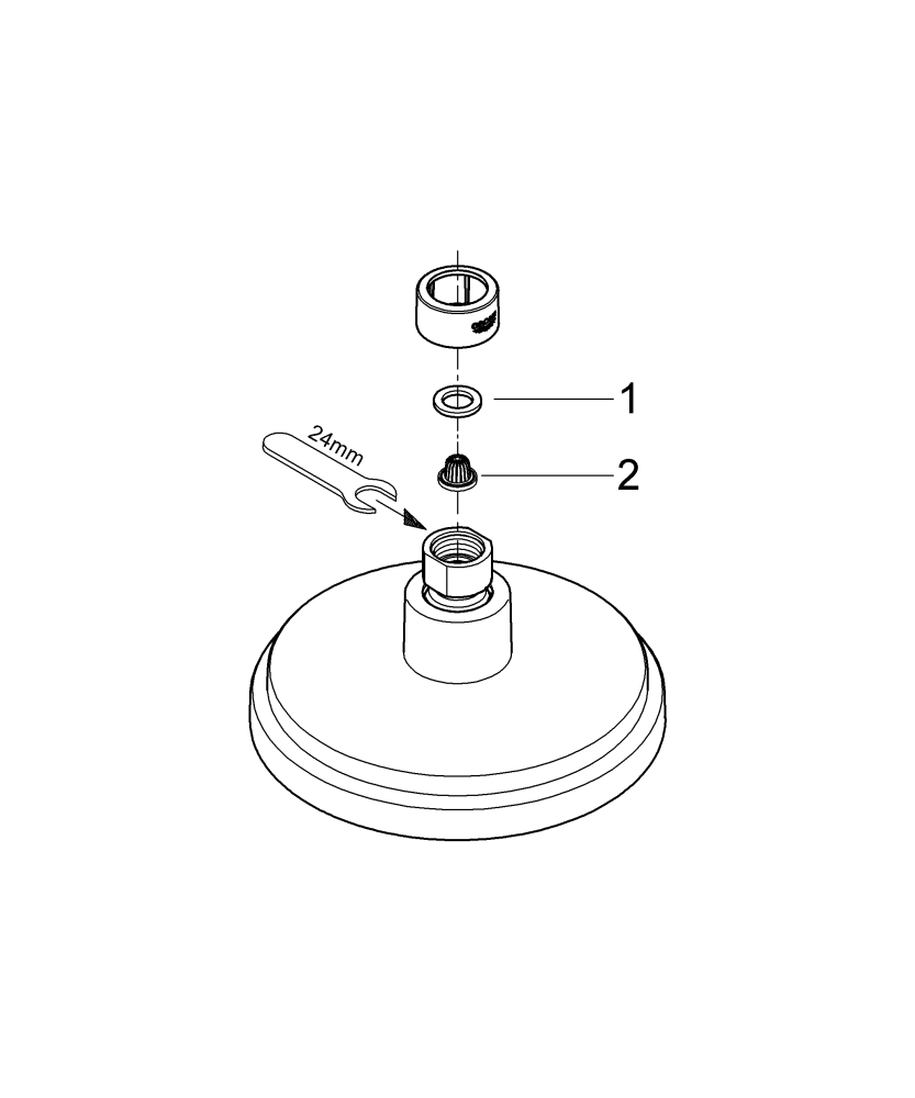 Grohe Kopfbrause Rainshower 27134 D: 160 mm 4 Strahlarten chrom