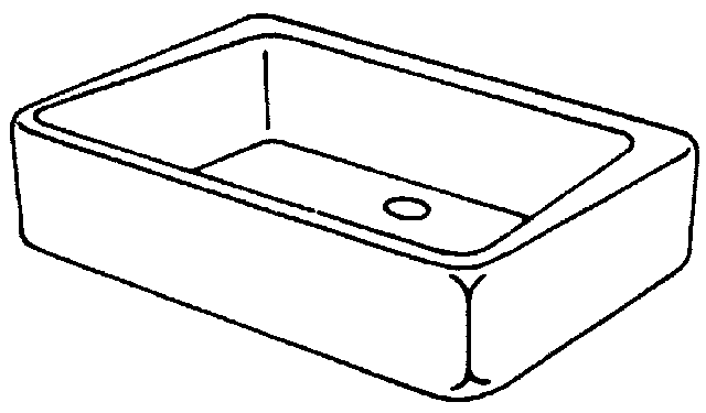 Keramag Spülstein Wohnstätte 360060 600x400x130mm weiß(alpin) ohne Überlauf