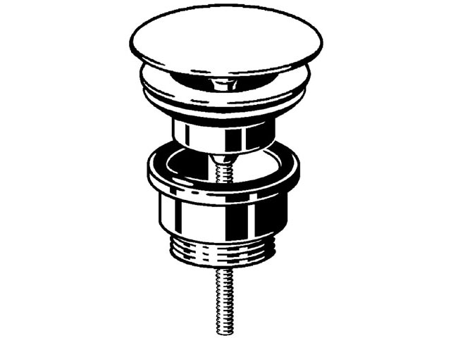 Viega Universal-Ventil Visign V1, 5438, 11/4 x 63mm, 492670, m. runder Haube, verchr.