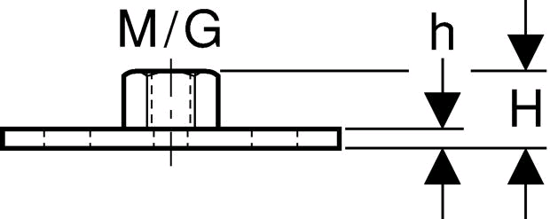 Geberit Deckenscheibe mit Gewindemuffe M 10
