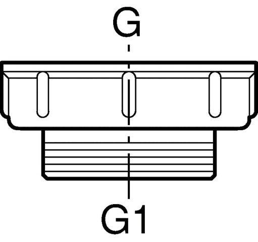 Geberit Reduzierring G1 1/2 x G2 weiß
