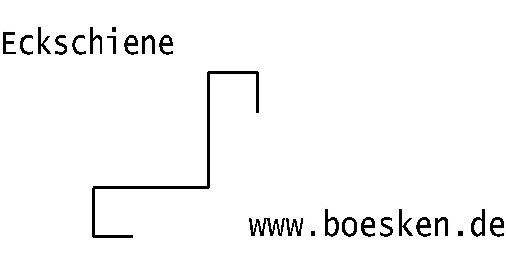 Kupfer-Eckschiene, Zuschnitt: 92 x 0.70 mm, 5 Kantungen, L: 2m