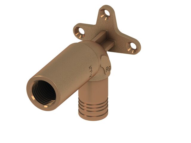 TECElogo Universal-Wandscheibe, lang, Rotguss, 20 x Rp 1/2"