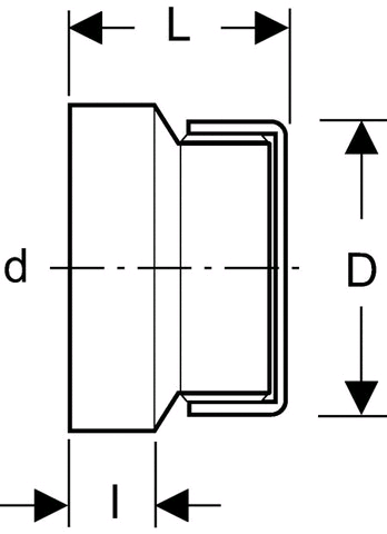 Geberit Silent-db20 Enddeckel DN 150