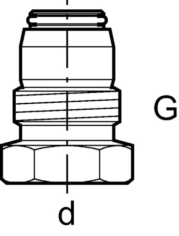 Geberit Mepla Anschlussverschraubung m. AG, d 16 x G 1/2, Typ Danfoss