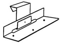 Edelstahl-Schiebehafte vormontiert, H: 25 mm, f. Winkel- u. Maschinenfalz