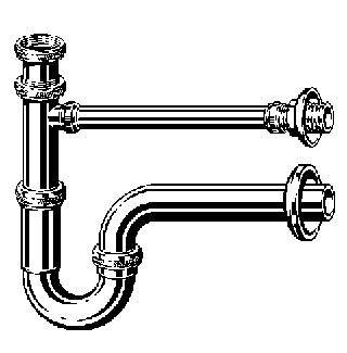 Viega Röhrengeruchverschluss 5611.02, 109950, 11/4 , m. Leckanschl, verchromt