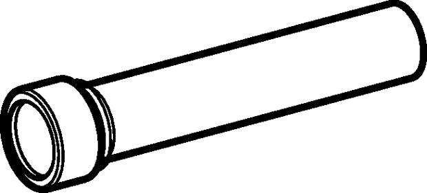 Geberit Ablaufanschlussverl. weiß d 40, L:250mm mit Verschraubung in PP