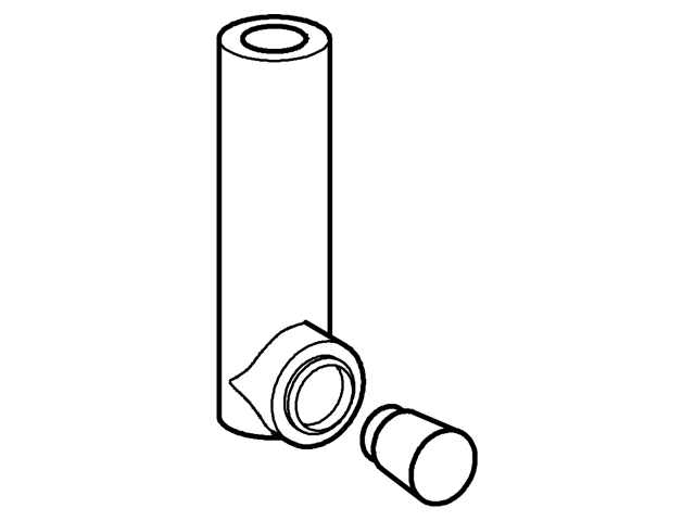 Grohe Wandeinbau-Spülrohr 43908 komplett zu Wandeinbau-Spülkasten 280mm lang