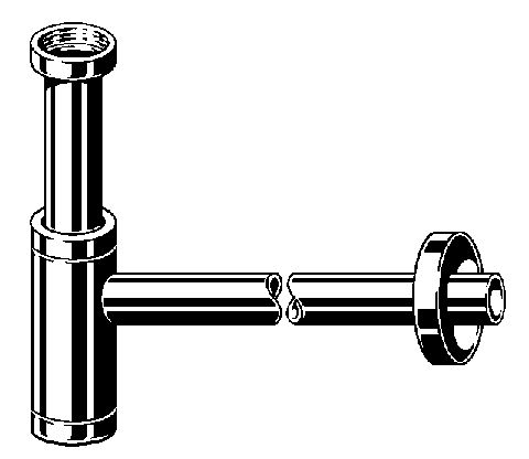 Viega Eleganta 1, Flaschengeruchverschluss 5788, 440190, 11/4 x11/4 , verchromt