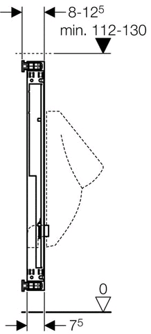 Geberit Kombifix Urinal für AP-Druckspüler