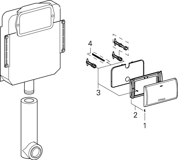 GROHE Abdeckplatte Classic 330 37053 330x190mm für Spülkasten 6-9l