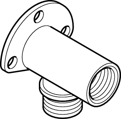 Geberit Mepla Armaturen-Anschlusswinkel 90° Rp 1/2 für MeplaFix 57 mm (Rg)