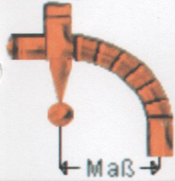 Gliederbogen aus Zink, mit Spitze und Kugel