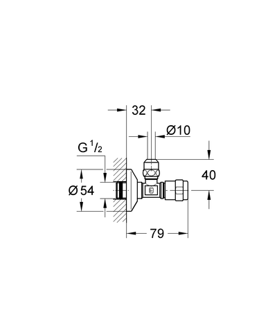 Grohe Eckventil EGAPLUS 41263 DN15 chrom