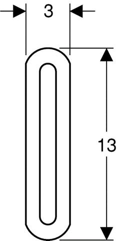 Geberit GIS Verbindungslasche verzinkt 13 x 3 x 0,4 cm