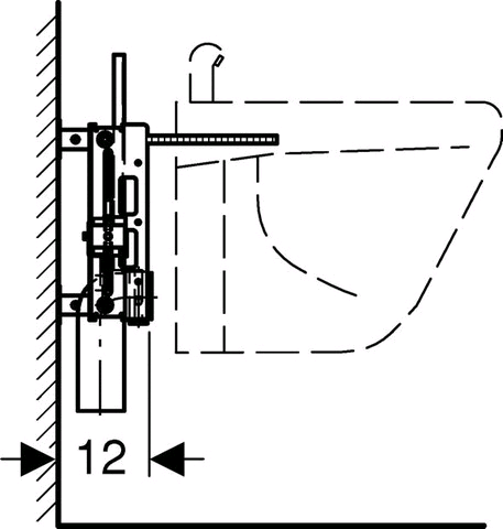 Geberit Kombifix Wand-Bidet für Einlocharmatur