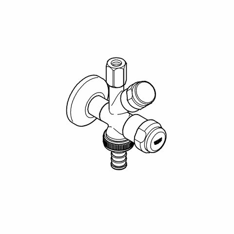 Grohe WAS-Kombieckventil 41073 Design-Gr. DN15 mit RV chrom