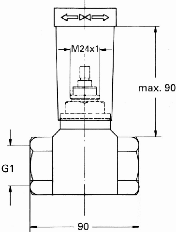 Grohe Unterputz-Ventil-Unterteil 29805 vormont. Oberteil 1" Gewindeanschluß 1" DN25