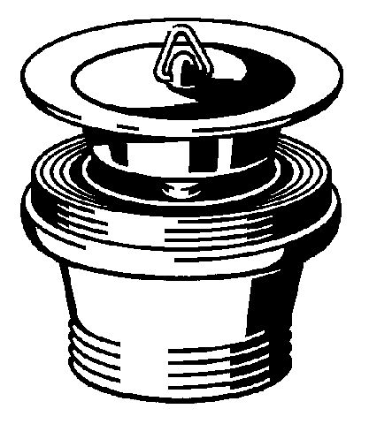 Viega Spueltisch-Ventil 7432, 11/2 x 70, 102678, m. Haken, Hoehe 40mm, Kunststoff