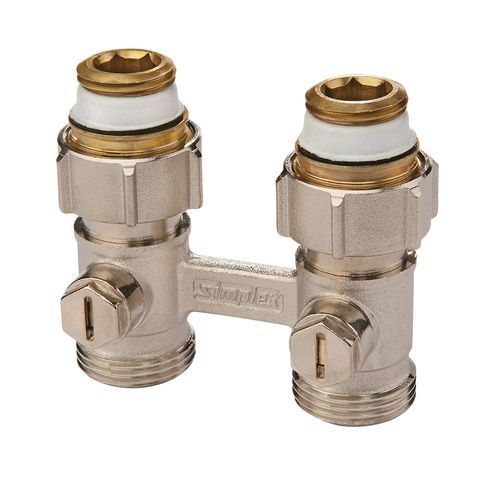 Simplex Zweirohr-Hahnblock Exclusiv D1/50 f. Ventil-HK m. 1/2" IG