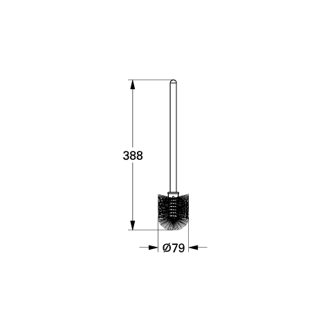 Grohe Ersatzbürste 40206 für Toilettenbürstengarnitur chrom