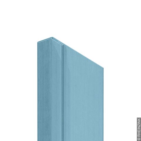 Titanzink-Einschubleiste Winkelform, RZ vorbewittert, Zuschnitt: 150 x 0.70 mm, 4 Kantungen, L: 2m