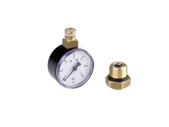 TECEfloor IK-HKV Manometer, mit Montageventil