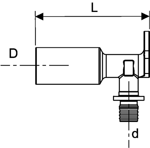 TECEprofil System Wandsch. 1/2 x 1/2" lange Ausführung