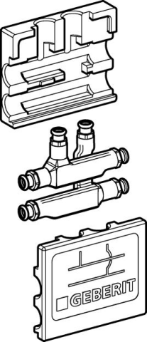 Geberit Mapress C-Stahl Kreuzungsfitting m. Dämmbox