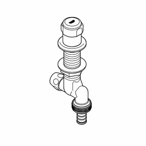 Grohe WAS-UT-Ventil EGALUX 41050 DN15 bis 50mm mit Schlaucha. und RV chrom