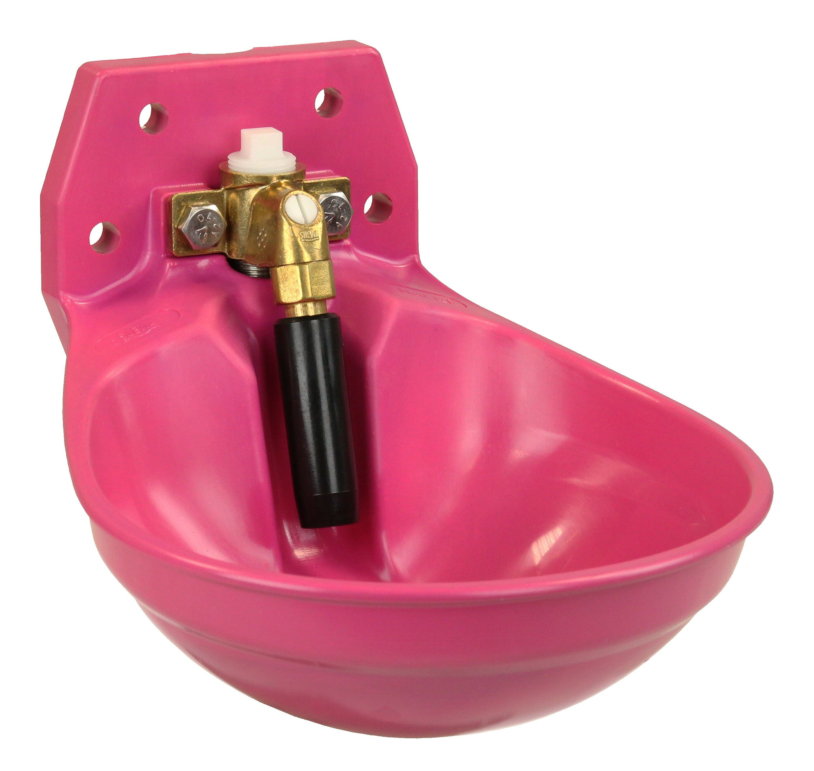 Suevia Tränkebecken Mod. 12 P-MS 3/4", Art.-Nr. 100.0122, aus Kunststoff, golden pink, Messing-Rohrv