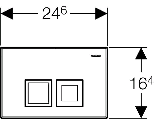 Geberit Delta50 Betätigungsplatte für 2-Mengen-Spülung
