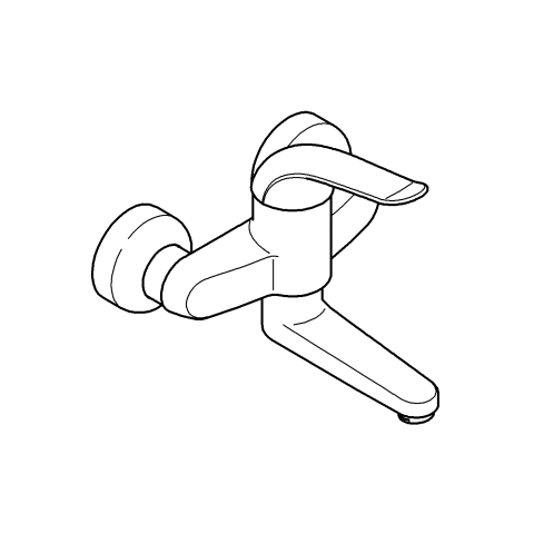 Grohe Einhand-Waschtisch-batterie Euroeco Special 32767 Wandmontage S-Anschlüsse chrom