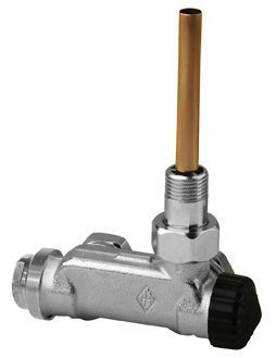 Heimeier E-Z Ventil, Einrohr, Eckform, DN15 (1/2"), mit Tauchrohr