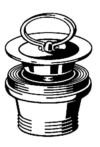 Viega Spültisch-Ventil 7432.31, 11/2 x 70, 101961, m. Ring, Hoehe 40mm, Kunstst.