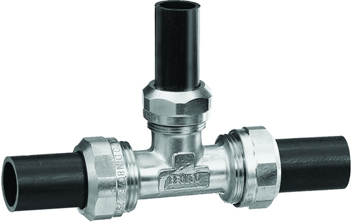 Beulco T-Stück 6619 mess. DN32x25 (11/4"x1"), 40 x 3,6/3,7 - 32 x 2,9/3 mm (Sonderabmessung)